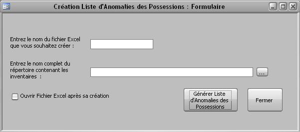 Liste d'Anomalies